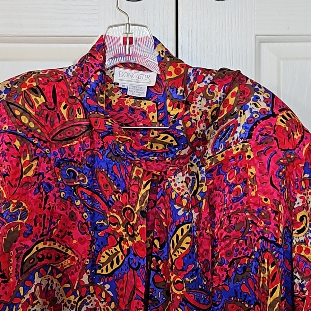 Vintage Doncaster 100% Silk blouse and skirt - Picture 5 of 8